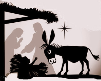 Ein Esel geht nach Bethlehem